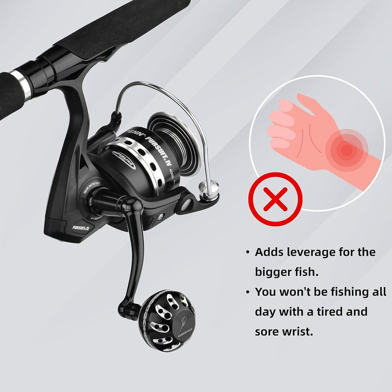 GOMEXUS Power Handle for Penn Pursuit III/IV Spinning Reel Replacement Handle（Please do not Adapt to Other reels to Avoid Damage to The Reel） - Image 4
